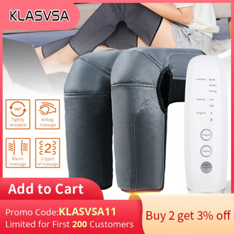Leg Air Compression Massager Heated for Thigh Knee and Calf Circulation 3 Intensities 2 Modes 2 Temperatures Massage Relaxation