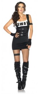 Leg Avenue 4-delig luxe SWAT politie kostuum voor dames Zwart