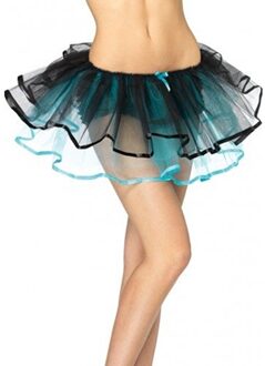 Leg Avenue Europe Ribbon Trimmed Tutu Black/blue - One Size Zwart / Blauw