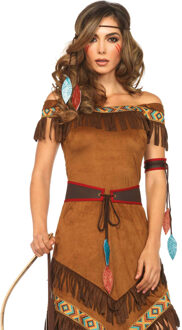 Leg Avenue LEG-AVENUE - Indianen kostuum met bruine franjes voor dames - XL - Volwassenen kostuums