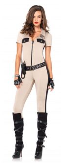 Leg Avenue Politie agent catsuit / kostuum voor dames - inclusief accessoires S