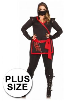 Leg Avenue Rood met zwart Ninja kostuum voor dames Multi