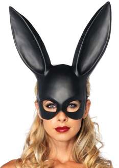 Leg Avenue Zwart konijnenmasker - Verkleedmasker - Model 2628 One size (zwart)