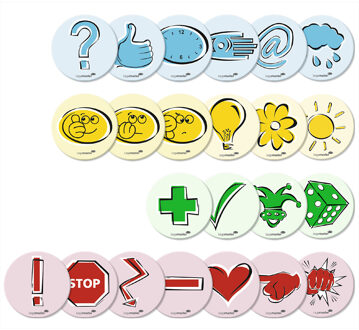 Legamaster Emoticons Symbols - set van 250 kaarten
