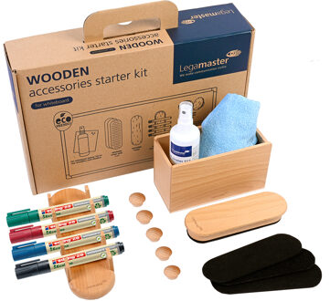 Legamaster Wooden accessoires starterkit voor whiteboards Bruin