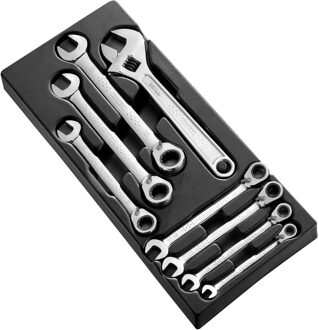 Lege Inlay voor Module Ratelringsteeksleutels en Verstelbare Moersleutel E111100 - E010509