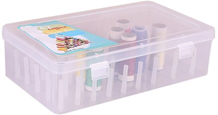 Lege Naaigaren Opbergdoos Container Case Houder Naaien Storage Case transparant