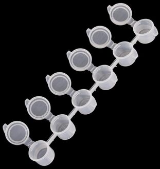 Lege Verf Strips 10 Strips 60 Potten 3-5Ml Lege Verf Pot Pod Strips Arts Ambachten Plastic Opbergdoos containers Voor Scholen Pigment 3ml