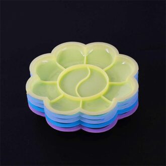 Lege Verf Strips 10 Strips 60 Potten 3-5Ml Lege Verf Pot Pod Strips Arts Ambachten Plastic Opbergdoos containers Voor Scholen Pigment geel 10stk