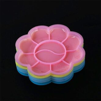 Lege Verf Strips 10 Strips 60 Potten 3-5Ml Lege Verf Pot Pod Strips Arts Ambachten Plastic Opbergdoos containers Voor Scholen Pigment roze 10stk