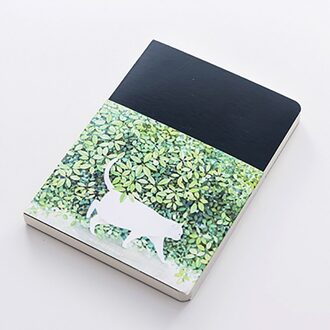 Lege Vintage Schetsboek Dagboek Tekening Schilderen 80 Sheet Leuke Kat Notebook Papier Schets Boek Kantoor Schoolbenodigdheden groen shade