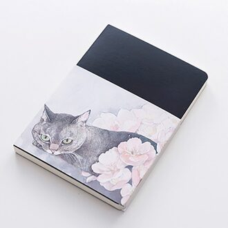 Lege Vintage Schetsboek Dagboek Tekening Schilderen 80 Sheet Leuke Kat Notebook Papier Schets Boek Kantoor Schoolbenodigdheden kers- bloesems