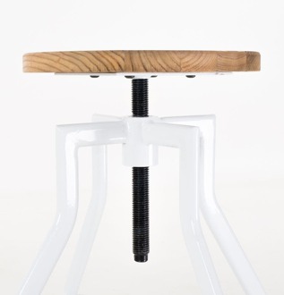 Legend Lage draaibare kruk wit - in hoogte verstelbaar