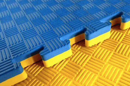 Legend puzzelmat sportvloer | 100 x 100 x 2 cm | blauw / geel - One size