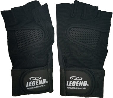 Legend Sports Fitness Handschoen Legend Mesh Zwart Maat L