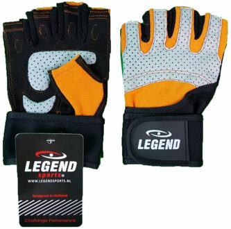 Legend Sports Fitness Handschoenen Legend Grip Oranje/grijs - Maat: Xs