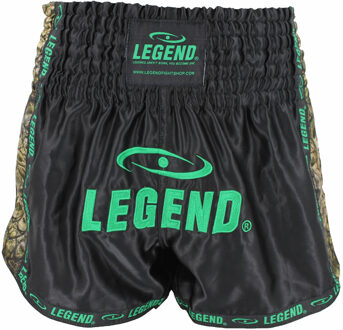 Legend Sports Kickboksshort Crock Unisex Satijn Zwart Mt M