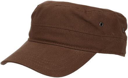 Leger/army pet - volwassenen - bruin - Militairy cap