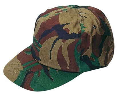Leger cap/pet met camouflage print - groen - volwassenen - Soldaten verkleedkleding petjes