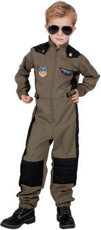 Leger & Oorlog Kostuum | Maverick Top Piloot F35 Straaljager Kind Kostuum | Maat 140 | Carnaval kostuum | Verkleedkleding