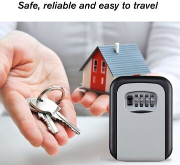 Legering Code Lock Key Box Keysafe Wachtwoord Security Code Lock Reizen Security Hangslot Sleutel Opslag Wachtwoord Dozen zilver