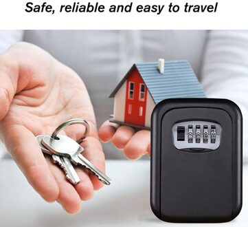 Legering Code Lock Key Box Keysafe Wachtwoord Security Code Lock Reizen Security Hangslot Sleutel Opslag Wachtwoord Dozen zwart