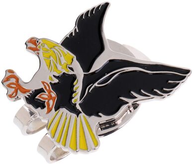 Legering Eagle Golfbal Marker Met Hoed Clip Golfer Hoed Decor zwart geel