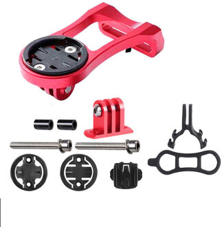 Legering Fiets Stuurpen Extension Computer Out Front Mount Houder voor Garmin Bryton Rand Rood