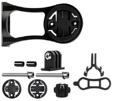 Legering Fiets Stuurpen Extension Computer Out Front Mount Houder voor Garmin Bryton Rand zwart