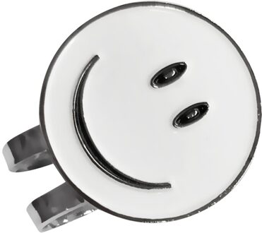 Legering Gezicht Golfbal Marker Met Magnetische Hoed Clip Golfer Wit