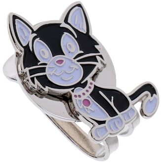 Legering Golf Hoed/Cap/Visor Clip Met Magnetische Golfbal Marker Golf Accessoires Grappige Voor Golfer kat