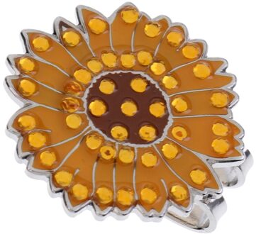 Legering Golf Hoed/Cap/Visor Clip Met Magnetische Golfbal Marker Golf Accessoires Grappige Voor Golfer zon bloem