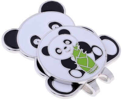 Legering Golf Leuke Panda Hat Cap Clip Met Magnetische Afneembare Ball Marker Golfer panda 1