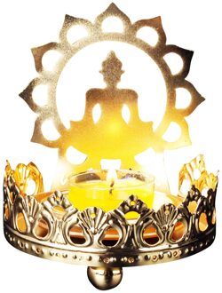 Legering Hol Gesneden Licht Shadow Kaarshouder Gesneden Licht Shadow Boter Lamp Verlichting Buiten Waterdicht Landschap Lamp