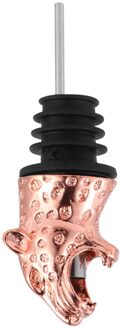 Legering Luipaard Hoofd Vormige Schenker Stoppers Fles Caps Drank Fles Stopper Voor Home Party (Golden) roos gouden