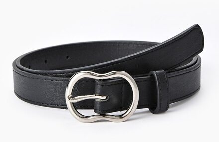 Legering Pin Gesp Effen Kleur Tailleband Zakelijke Dame Formele Taille Riem Vrouwen Faux Lederen Riemen Casual Jeans Jurk Decor zwart