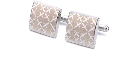 Legering Zilveren Kleur Vierkante Mode Manchetknopen Rome Patroon Vintage Sieraden Voor Mannen Manchet Links1 Paar Mode