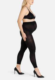 Legging Dames Zwangerschap 3D mat 50DEN Zwart