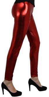 Legging in het metallic rood L/XL