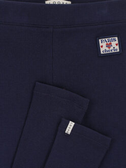 Legging rib jersey navy voor meisjes in de kleur Blauw - 122