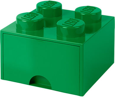 LEGO Brick 4 Opbergbox Met Lade - Donkergroen