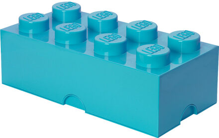 LEGO Brick 8 Opbergbox - Turquoise Blauw