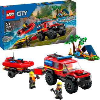 LEGO City - 4x4 brandweerauto met reddingsboot Constructiespeelgoed