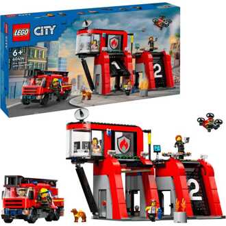 LEGO City - Brandweerkazerne en brandweerauto Constructiespeelgoed