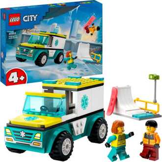 LEGO City Emergency Ambulance and Snowboarder Toys 60403