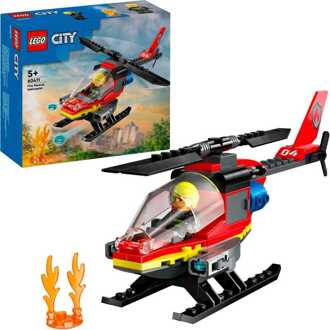 LEGO City Fire Rescue Helicopter Toy Vehicle Set 60411