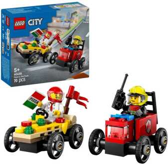 LEGO City Pizza vs. Fire Truck Race Car Pack Toy 60458