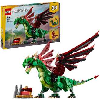 LEGO Creator 3in1 Medieval Dragon Figure, Creative Toy 31161