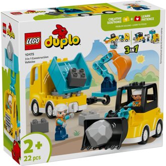 LEGO DUPLO 3 in 1 Construction Vehicles Building Toy 10475