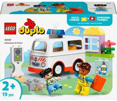LEGO DUPLO Ambulance & Driver, Toddler Learning Toys 10447